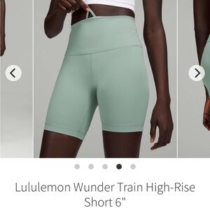 LULULEMON-Wunder Train High-Rise
Short 6" ,Misty Glade ,size 10